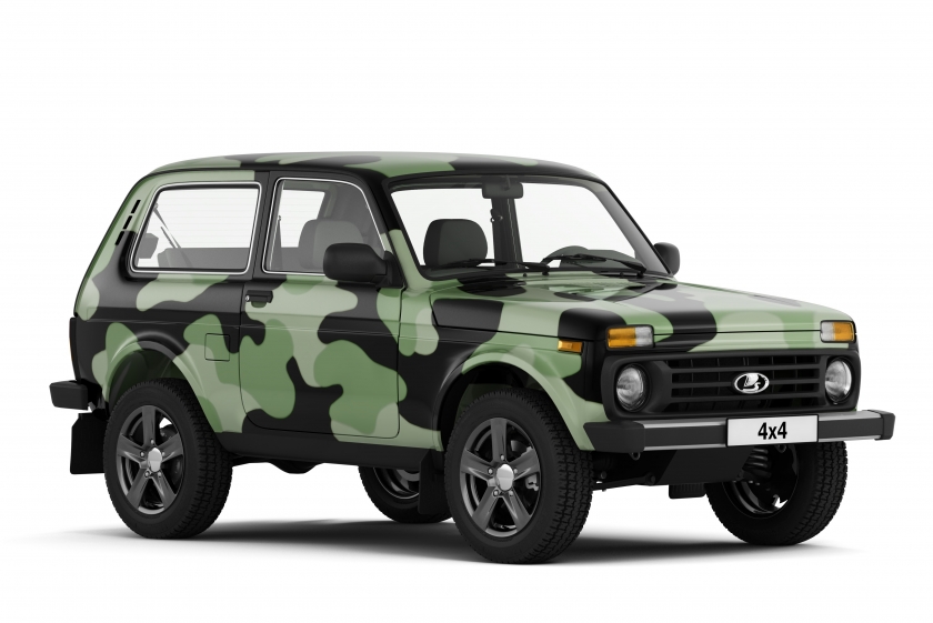 Камуфляж ввели в палитру цветов Lada 4x4